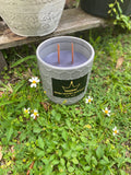Handmade Medium Organic Soy Candle. 48.90 oz Scented with Neroli & Bergamot. Natural Wooden Wick. Comes with Ceramic Grey Topper.