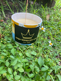 Handmade Small 24.85oz Natural Soy Candle, has Wooden Natural Wick. Comes with a Natural Wood Topper.