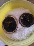 ﻿Oils Olive Shae Butter and Coconut has Essential Oil of Lemon and Ancient Pink Himalayan Sea Salt Dead Sea Salt and Epsom Salt