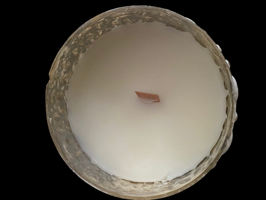 Candle has Invigorating scents of Lemon Baby Red Grapefruit Clementine Lime Blood Orange and Sweet Orange Tangerine Lavender Clove Spearmint Geranium Marjoram Essential Oils with Blends of Amber Hemp Seed Sandalwood Leather Green Mango Cedarwood Coconut and Woodsmoke Notes. Smells of Hemp and Canyon Woods with All-Natural Soy Wax with Wooden Wick for Natural Clean Burn.