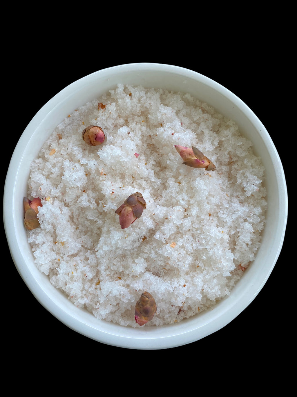 Peach Blossoms Olive Shae Butter and Coconut Oils with Essential Oils of Frankincense Tea Tree Lavender Lemon Bergamot Clary Sage Cedarwood and Geranium Pink Ancient Sea Salt Epsom Salt Citric Acid Baking Soda